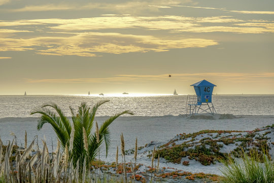 Lifeguard Hut in San Diego's Sunset, California