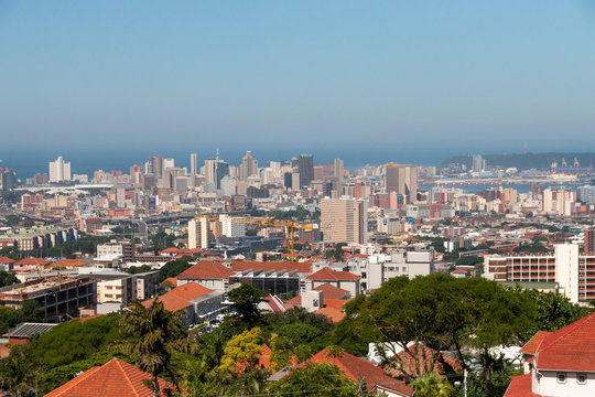 A View Of The Berea-westridge In Durban In Kwa-zulu Natal South Africa And The Ocean In The Distance For A Fith Floor Building