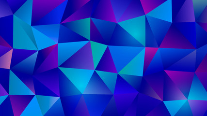 Obraz premium Trendy Low Poly Blue and Purple Backdrop