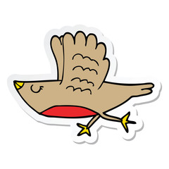 sticker of a cartoon bird