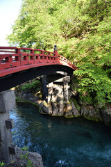 Fototapeta na wymiar The sacred Red bridge in Japan