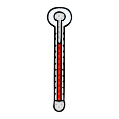 quirky comic book style cartoon thermometer