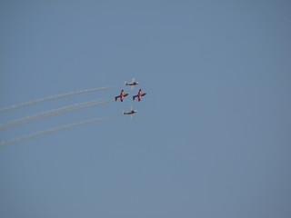 Planes flying in formation - Snowbirds Canada