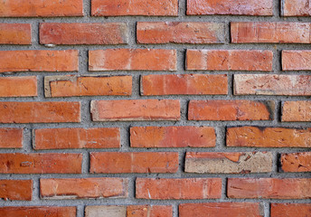 Modern red and brown brick wall