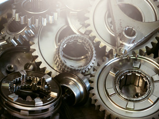 gears on black background