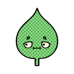 comic book style cartoon expressional leaf