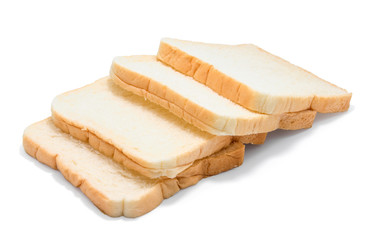 sliced bread isolated on white background