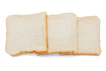 sliced bread isolated on white background