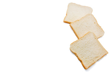 sliced bread isolated on white background