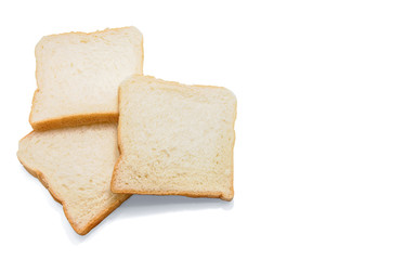 sliced bread isolated on white background