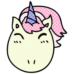 quirky comic book style cartoon unicorn