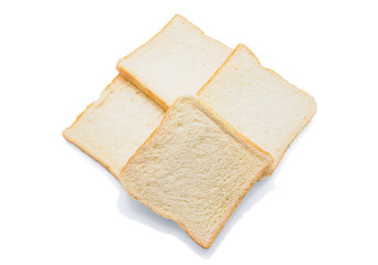 sliced bread isolated on white background