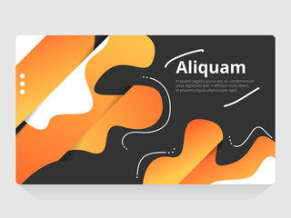 Vector abstract  design banner cover layout template. 
