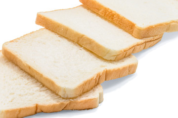 sliced bread isolated on white background