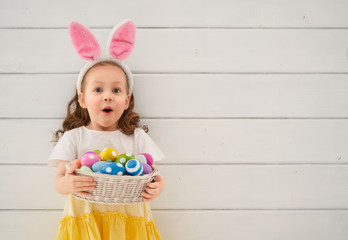 child on Easter day