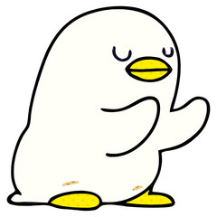 quirky comic book style cartoon duckling