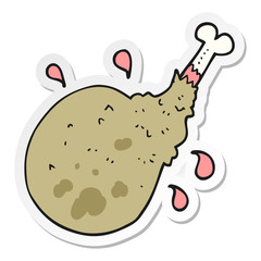 sticker of a cartoon meat