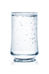 Glass of water on isolate background