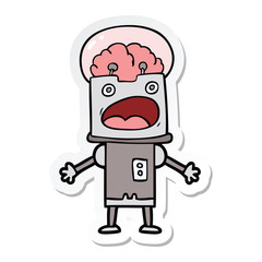 sticker of a cartoon robot
