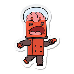 sticker of a cartoon robot