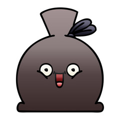 gradient shaded cartoon sack