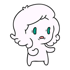 cartoon of kawaii scary ghost