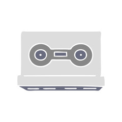 cartoon doodle of a retro cassette tape