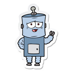 Obraz premium sticker of a cartoon robot