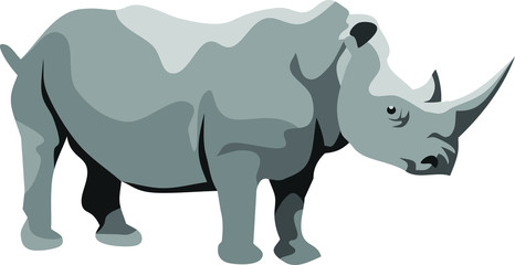 Rhino Mammal Animal Vector