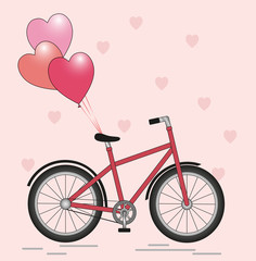 Bicycle with balloons