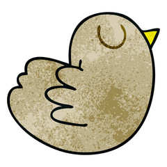 quirky hand drawn cartoon bird