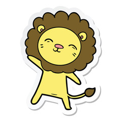 sticker of a cartoon lion