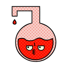 comic book style cartoon science experiment
