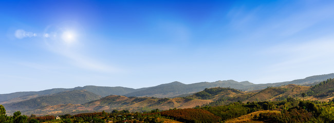 Beautiful countryside landscape view at Khao Kho, Phetchabun, thailand.