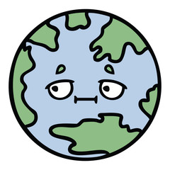 cute cartoon planet earth