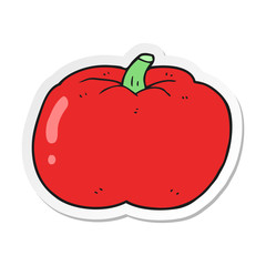 sticker of a cartoon tomato