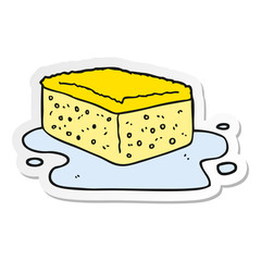 sticker of a cartoon sponge
