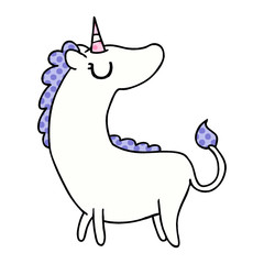 cartoon of cute kawaii unicorn