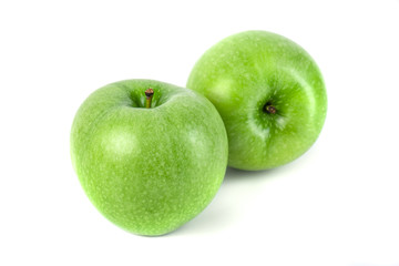 Perfect Fresh Green Apple Isolated on White Background