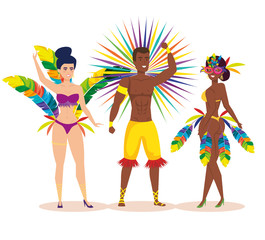 brazilian dancers group characters