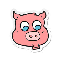 sticker of a cartoon pig