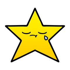 gradient shaded cartoon gold star