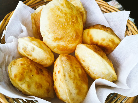 indian gujarati food puri or poori, khasta kachori,bedmi poori,stuffed daal poori, Bedvi poori.
