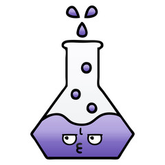 gradient shaded cartoon science beaker