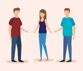 Naklejka premium group of people characters