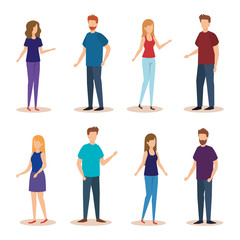 Obraz premium group of people characters
