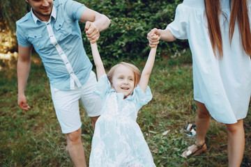 family on a park