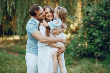 Fototapeta premium family on a park