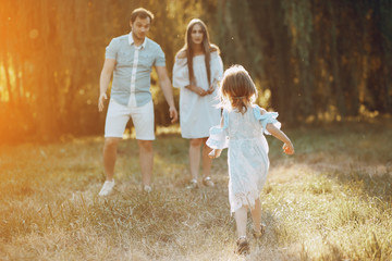 Fototapeta premium family on a park