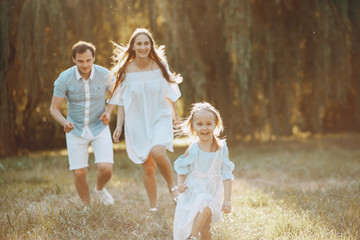 Fototapeta premium family on a park